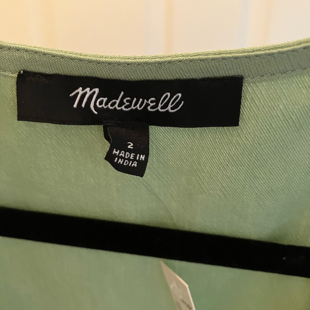 Madewell Leedra Button-Front Midi Dress 2 XS - Picture 7 of 8